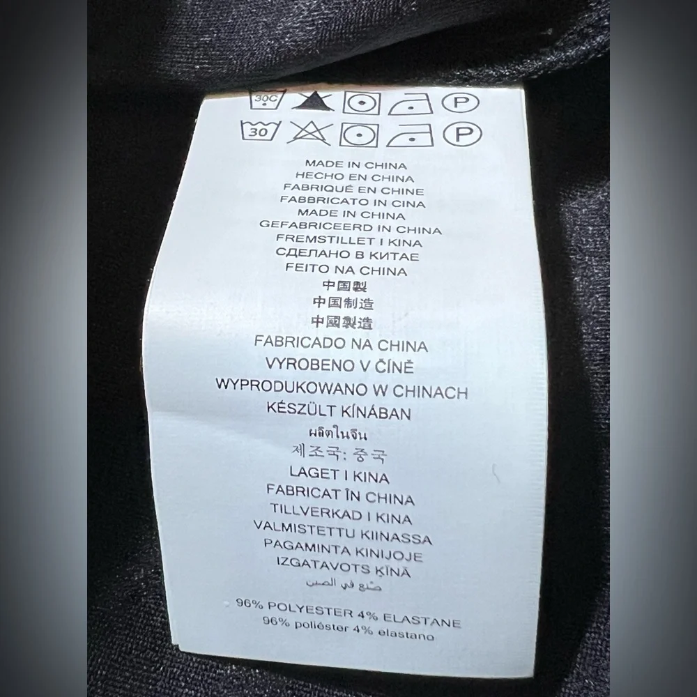 Michael Kors Black Chain Strap Mini Dress women’s XS NWT Jacquard Long Sleeve - Picture 11 of 16